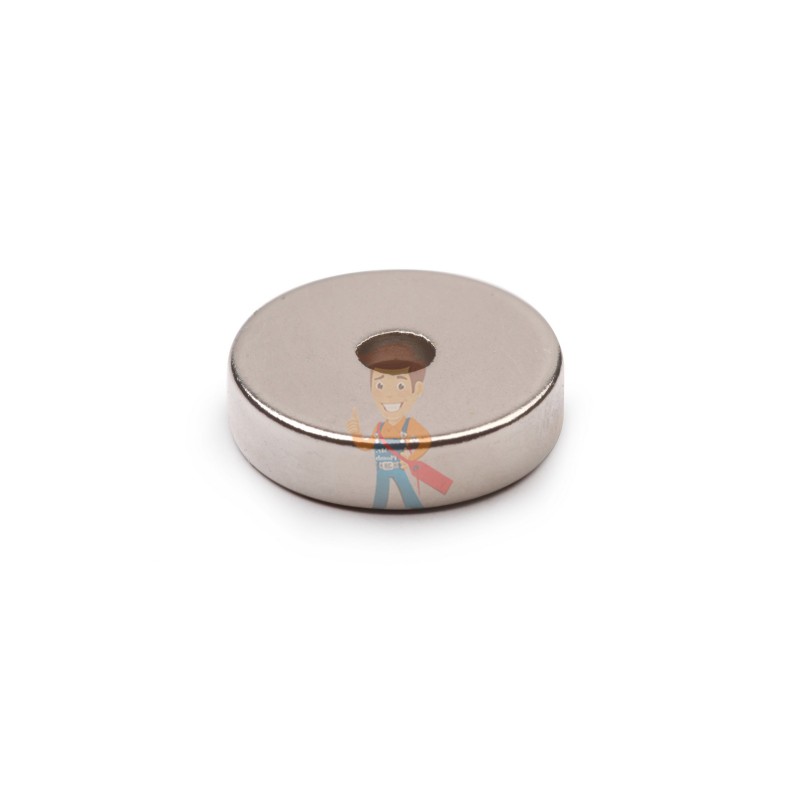 Неодимовый магнит диск Forceberg 20х5 мм с зенковкой 4.5/10, 6 шт - фото 4