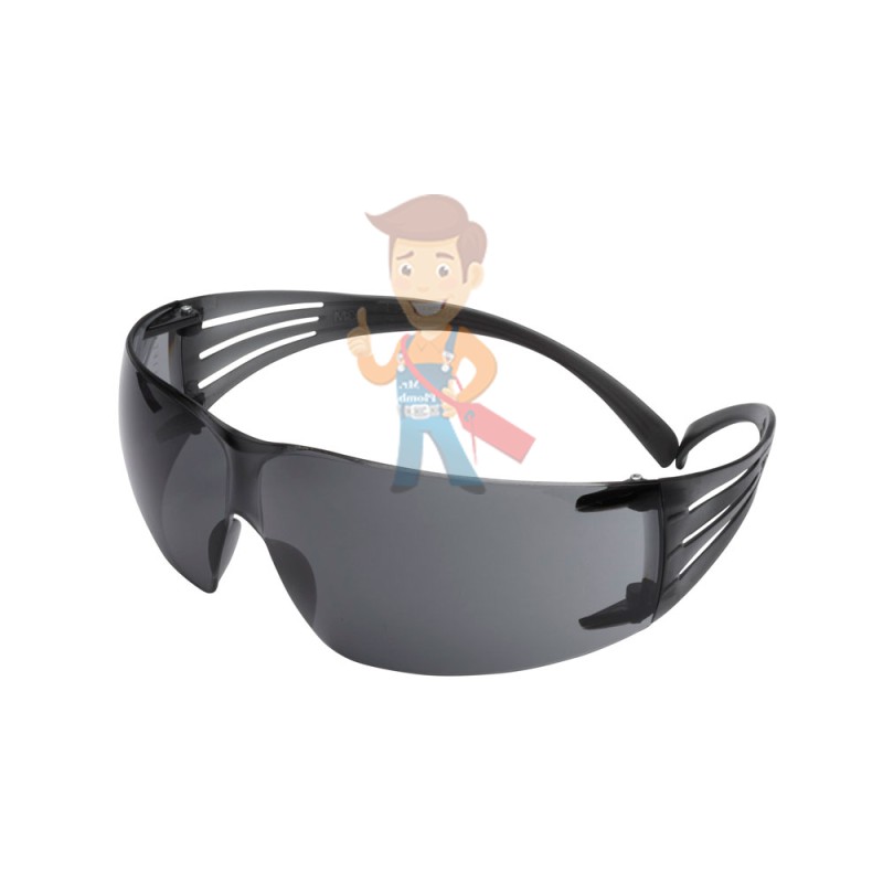 Открытые защитные очки, с покрытием AS/AF против царапин и запотевания, серые - фото 4