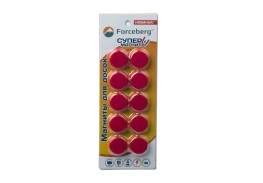 Магнит для магнитной доски FORCEBERG 20 мм, красный, 10шт.