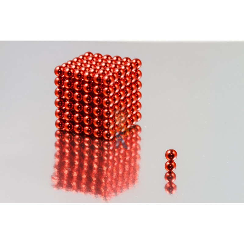 Неодимовый магнит шар 5 мм, красный - фото 4