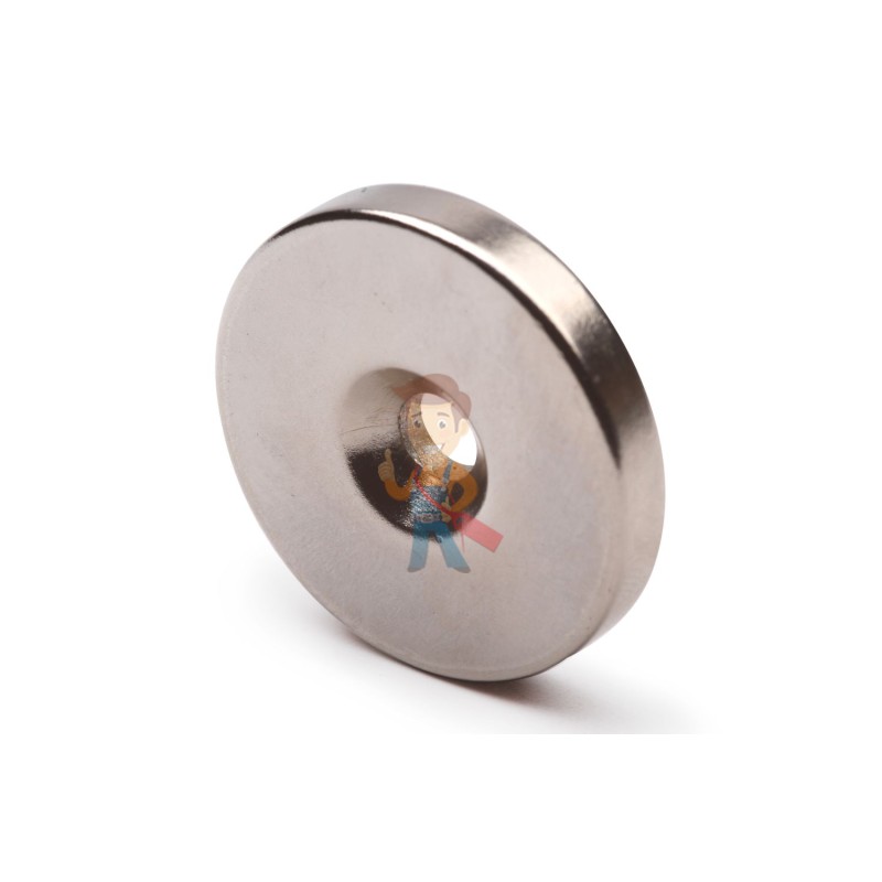 Неодимовый магнит диск 30х5 мм с зенковкой 5/10 мм - фото 2
