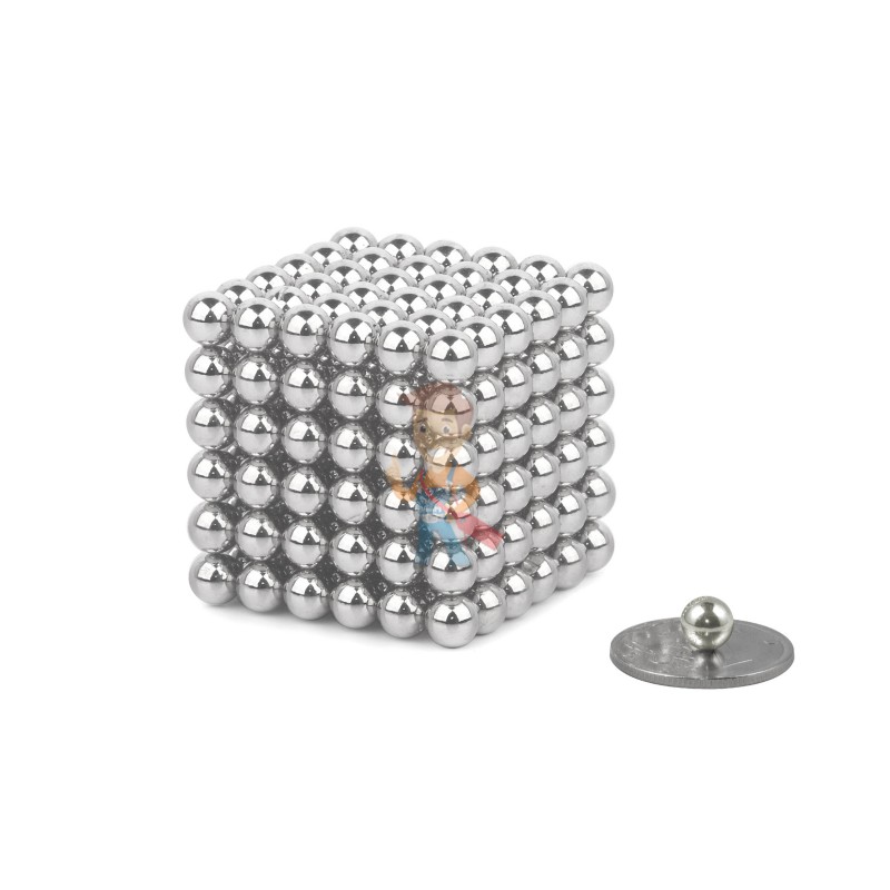 Forceberg Cube - куб из магнитных шариков 6 мм, жемчужный, 216 элементов - фото 1