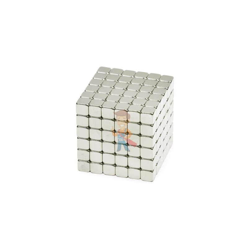Forceberg TetraCube - куб из магнитных кубиков 4 мм, жемчужный, 216 элементов 