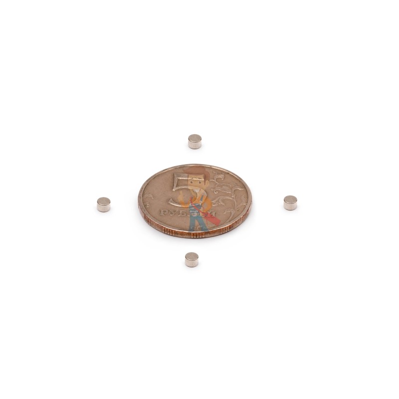 Неодимовый магнит - диск 3х2мм, 240шт, Forceberg - фото 2