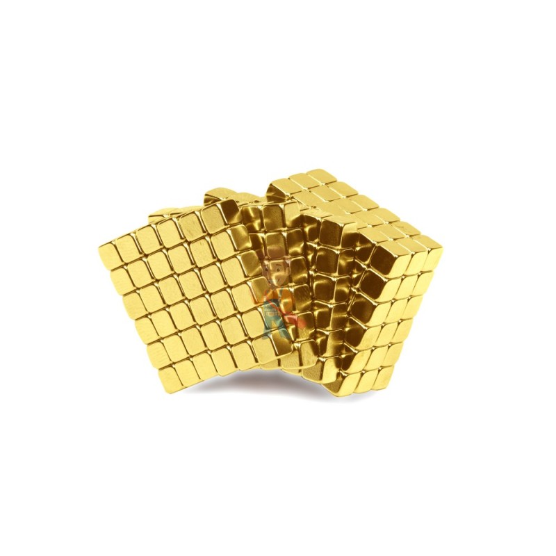 Forceberg TetraCube - куб из магнитных кубиков 4 мм, золотой, 216 элементов  - фото 1