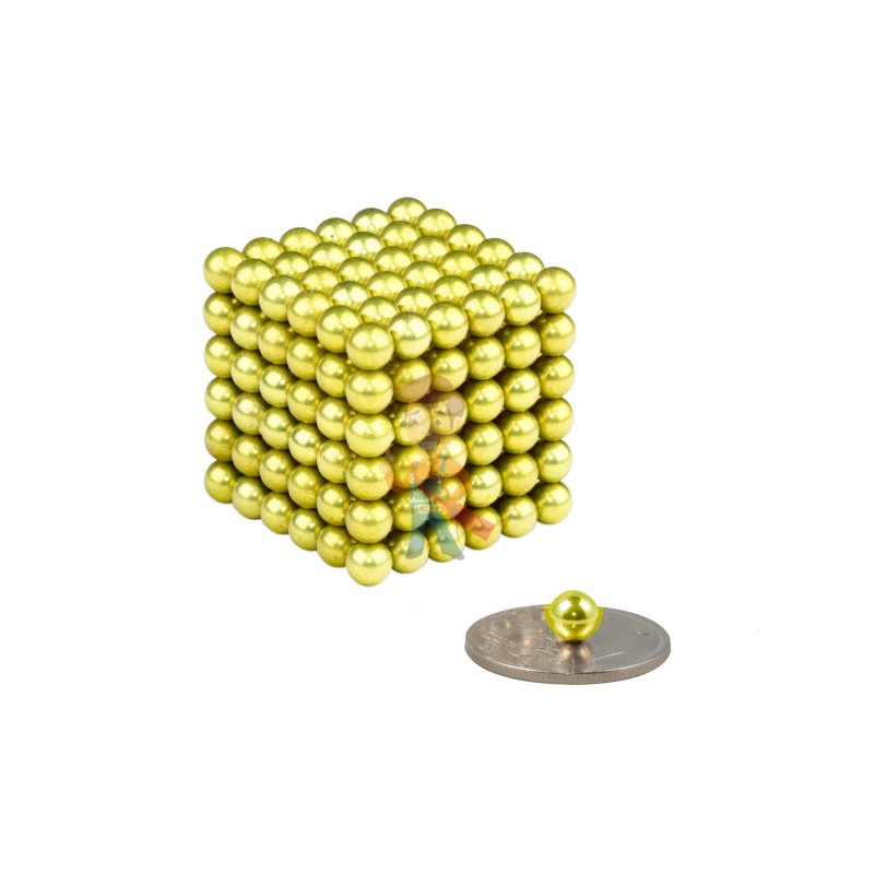 Forceberg Cube - куб из магнитных шариков 5 мм, оливковый, 216 элементов - фото 1